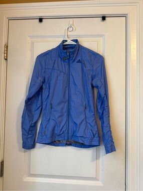 adidas Women's Light Blue Utility Running Jacket